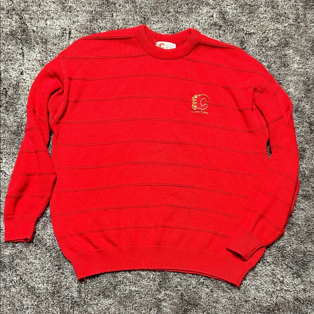 Vintage Calgary Flames Embroidered Sweater